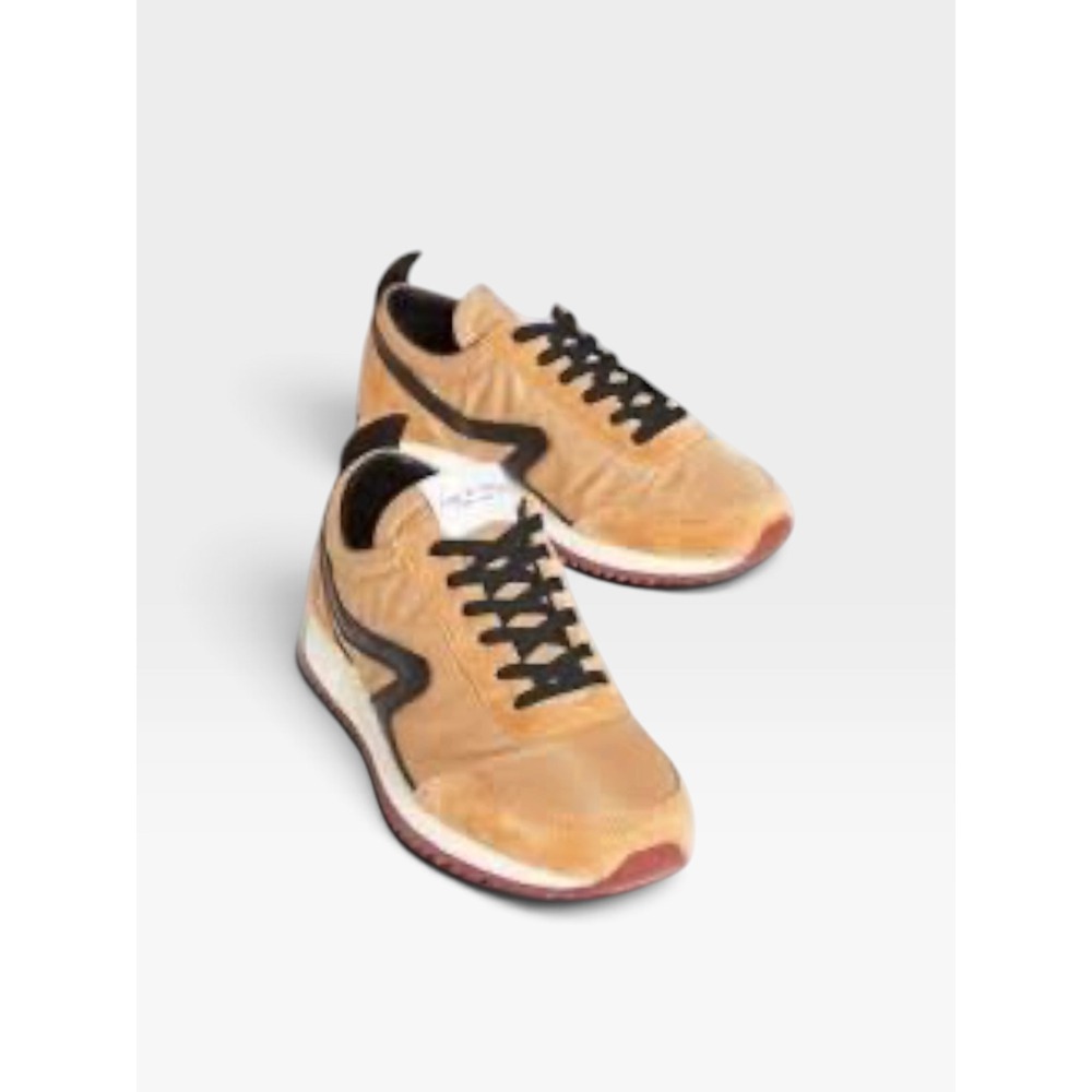 Rag & Bone Retro Runner Sneakers Mustard Yellow Suede Nylon W9.5 - Picture 3 of 16